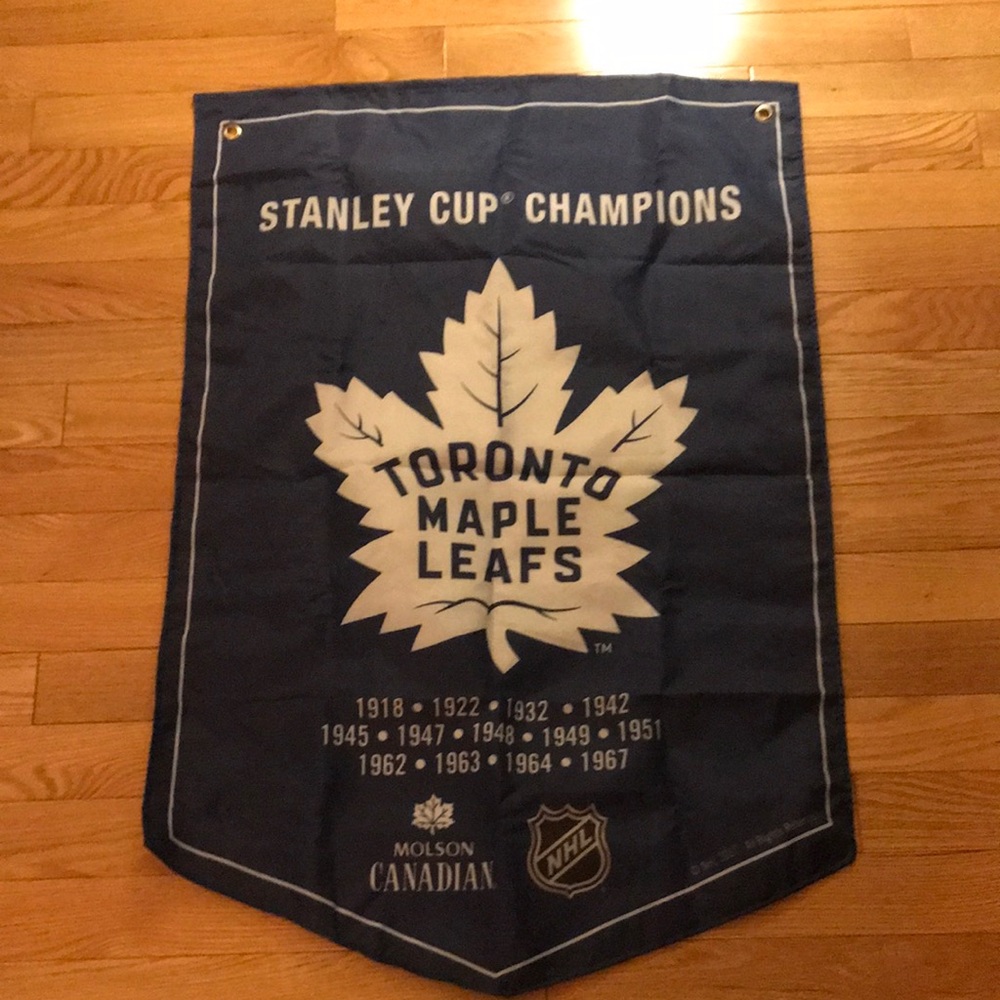 Toronto Maple Leafs Stanley Cup Champions Banner - Navy & White
